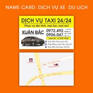 500 Name Card Taxi Dịch Vụ 24/24 – Đón Khách Mọi Lúc, Mọi Nơi