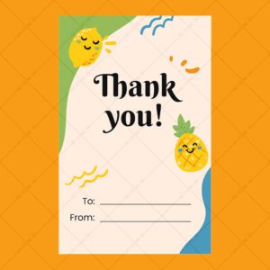 Name Card Cảm Ơn Dễ Thương Trái Cây – Thiệp Cảm Ơn Mini Đáng Yêu Cho Đơn Hàng
