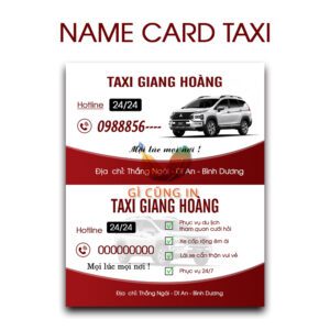 Name Card Taxi Giang Hoàng – Danh Thiếp Taxi 24/24 Chuyên Nghiệp