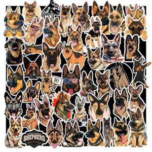 Bộ 50 Sticker Chó Shepherd – Dũng Mãnh, Trung Thành và Siêu Chất!