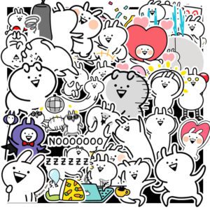 Bộ Sticker Usagyuuun – Thỏ Trắng Tấu Hài Đỉnh Cao, 50 Hình Dán Đậm Cảm Xúc