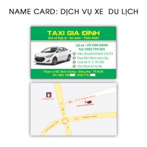 500 Name Card Taxi – Giải Pháp Chuyên Nghiệp Cho Tài Xế Xe Du Lịch