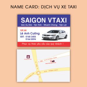 500 Name Card Taxi – Mẫu Name Card Chuyên Nghiệp Cho Tài Xế Xe Dịch Vụ