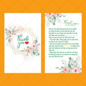 500 Name Card Cảm Ơn – Mẫu Lá Xanh Tối Giản, Gửi Trọn Tâm Tình Cho Mỗi Đơn Hàng