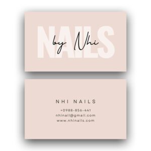 500 Name Card Tiệm Nail – Mẫu Thiết Kế Tối Giản, Thanh Lịch Và Đầy Tinh Tế