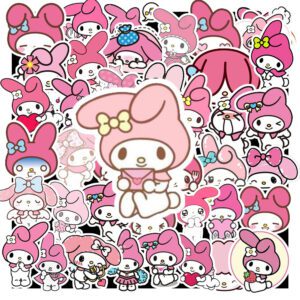 Bộ 50 Sticker My Melody Shy – Bé Thỏ Hồng Siêu Cưng, Siêu Dễ Dán poster3 78