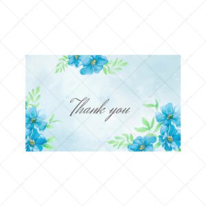 500 Name Card Cảm Ơn Mẫu Hoa Văn Màu Xanh | Thiệp Cảm Ơn Tinh Tế Cho Shop Online & Doanh Nghiệp