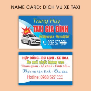 500 Name Card Taxi – Mẫu Danh Thiếp Taxi Gia Đình Giá Rẻ – Phục Vụ Nhiệt Tình