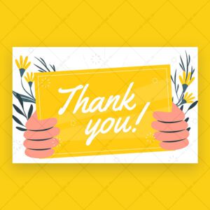 500 Name Card Cảm Ơn Màu Vàng Tươi Sáng | Mẫu Thiệp Thank You Dễ Thương Cho Shop Online