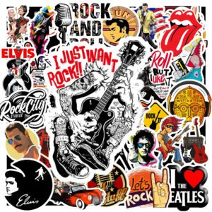 Bộ 50 Sticker Rock & Roll – Cá Tính Mạnh, Dán Là Cháy