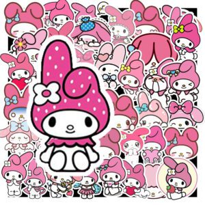 Bộ 50 Sticker My Melody Shy – Bé Thỏ Hồng Siêu Cưng, Siêu Dễ Dán poster8 81