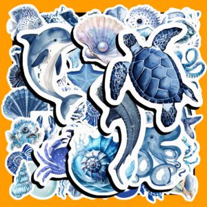 Bộ 69 Sticker Động Vật Biển Xanh Dương – Nghệ Thuật Thanh Lịch Từ Đại Dương