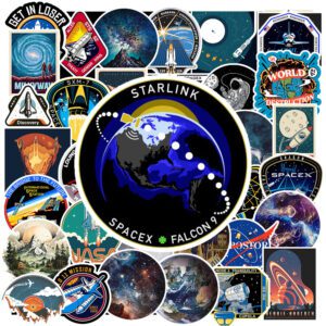 Bộ 50 Sticker Vintage Galaxy – Hành Trình Không Gian Với Phong Cách Retro Độc Lạ poster9 65