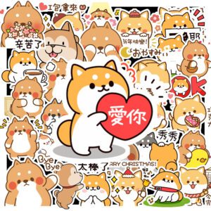 Bộ 50 Sticker Chó Shiba – Đáng Yêu Đỉnh Cao, Dán Là Cưng Xỉu! poster9 9