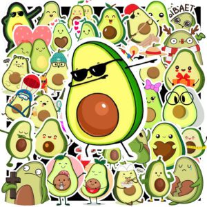 Bộ 50 Sticker Bơ Avocado Dễ Thương – Cưng Quá Trời, Dán Đâu Cũng Hợp potsre4