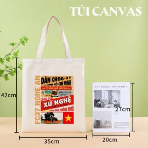 Túi Vải Canvas Nghệ An – Tự Hào Xứ Nghệ, Quê Hương Bác Hồ Trong Một Thiết Kế Đầy Cảm Xúc tui vai canvas Nghe An 2