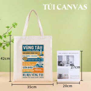 Túi Vải Canvas Bà Rịa – Vũng Tàu – Thành Phố Biển, Đặc Sản Trứ Danh, Biểu Tượng Du Lịch Miền Nam Trong Một Chiếc Túi tui vai canvas Vung Tau