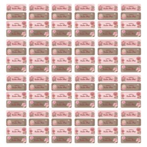 150 Sticker Tên Hoa Xuân (3.3x1cm) – Sticker Dán Tên Cá Nhân Màu Hồng Pastel Nhẹ Nhàng, Dành Cho Bé Gái