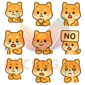 Bộ 50 Sticker Gấu Vàng – Biểu Cảm Dễ Thương, Chill Decor Mọi Nơi ContactSheet 002 13