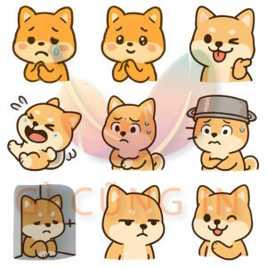 Bộ 50 Sticker Gấu Vàng – Biểu Cảm Dễ Thương, Chill Decor Mọi Nơi ContactSheet 003 13