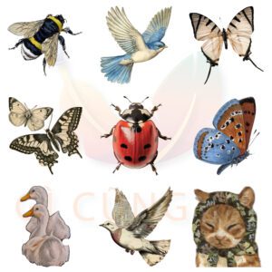 Bộ 50 Sticker Động Vật Vintage – Hoài Cổ, Tinh Tế, Decor Sổ & Trang Trí Góc Học Tập ContactSheet 004 6