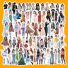 Bộ 100 Sticker Cô Gái Mocha – Đậm Chất Thời Trang Vintage & Aesthetic Nhật Hàn POSTER1 168