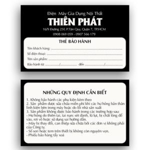 500 Thẻ Bảo Hành Điện Máy – Thiết Kế Chuyên Nghiệp Cho Shop Gia Dụng – Nội Thất