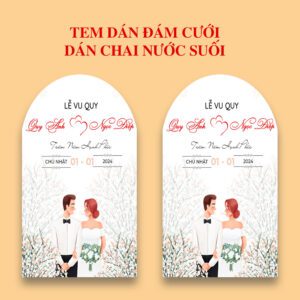 Tem Dán Chai Nước Đám Cưới – Gửi Gắm Lời Chúc Tình Yêu Trong Từng Chai Nước