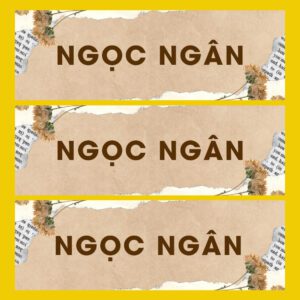 150 Sticker Tên Phong Cách Vintage Hoa Khô (3,3x1cm) – Tối Giản, Tinh Tế, Retro Ấn Tượng