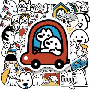Bộ 50 Sticker Chó Trắng Cute – Siêu Dễ Thương Cho Hội Yêu Thú Cưng POSTER2 92