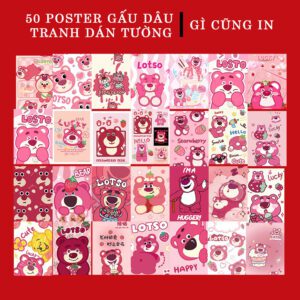 Bộ 50 Poster Gấu Dâu – Siêu Ngọt Ngào, Siêu Dễ Thương, Đốn Tim Mọi Góc Nhỏ