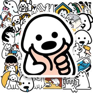 Bộ 50 Sticker Chó Trắng Cute – Siêu Dễ Thương Cho Hội Yêu Thú Cưng POSTER5 58