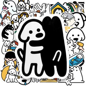 Bộ 50 Sticker Chó Trắng Cute – Siêu Dễ Thương Cho Hội Yêu Thú Cưng POSTER7 38
