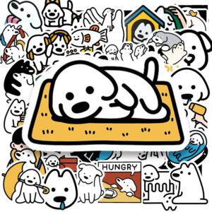 Bộ 50 Sticker Chó Trắng Cute – Siêu Dễ Thương Cho Hội Yêu Thú Cưng POSTER8 37