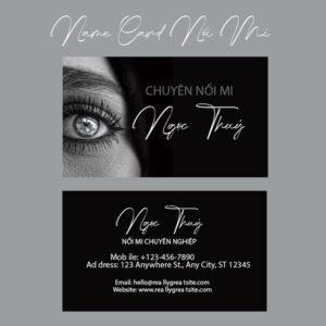 500 Name Card Nối Mi – Tôn Vinh Phong Cách Chuyên Nghiệp Của Người Làm Đẹp