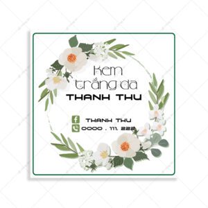 500 Tem Nhãn Decal Kem Trắng Da – Làm Đẹp Sản Phẩm, Khẳng Định Thương Hiệu Mỹ Phẩm Cá Nhân