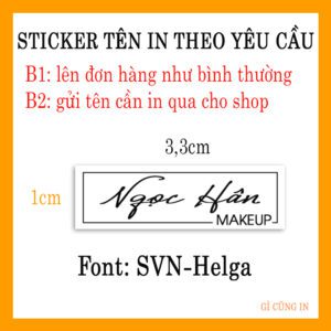 150 Sticker Tên Makeup Nền Trắng (3.3x1cm) – Phong Cách Viết Tay Tối Giản, Hiện Đại Cho Mọi Makeup Artist