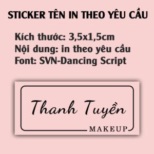 150 Sticker Tên Makeup Nền Hồng Pastel (3.5x1.5cm) – Thiết Kế Trẻ Trung, Ngọt Ngào, Cá Nhân Hóa Cho Makeup Artist