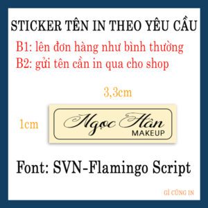 150 Sticker Tên Makeup Nền Kem (3.3x1cm) – Thiết Kế Nhẹ Nhàng, Tinh Tế Dành Cho Nghề Trang Điểm
