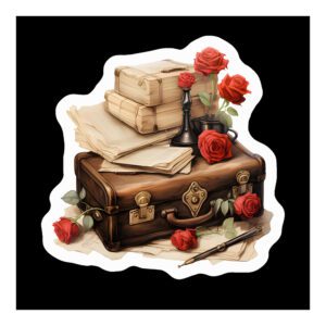 Bộ 25 Sticker Vintage 1 – Cafe, Máy Đánh Chữ, Đĩa Than, Decor Chill Cổ Điển posster7 10