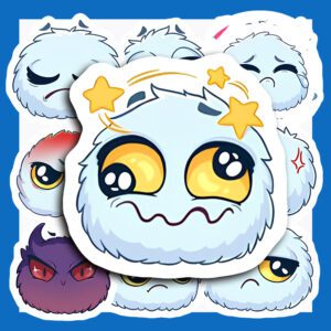 Bộ Sticker Cục Bông – Đáng Yêu, Chill, Siêu Hài Hước posster7 6