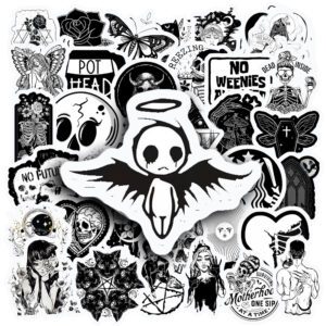 Bộ 50 Sticker Gothic – Cool Ngầu, Dark Art, Chất Riêng poste2r