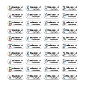 150 Sticker Tên Doraemon (3.3x1cm) – Bé Trai Dán Đồ Dùng Cá Nhân, Tránh Thất Lạc