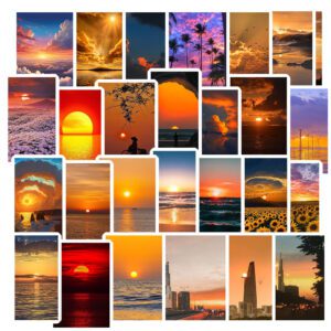 Bộ 50 Sticker Hoàng Hôn – Mang Cả Bầu Trời Vàng Cam Về Góc Làm Việc & Cuộc Sống Của Bạn