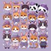 Bộ Sticker Động Vật Màu Tím – Dễ Thương, Chill & Cá Tính poster1 181