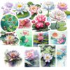 Bộ 25 Sticker Hoa Sen – Tinh Khiết, An Nhiên, Trang Trí Phong Thủy poster1 210