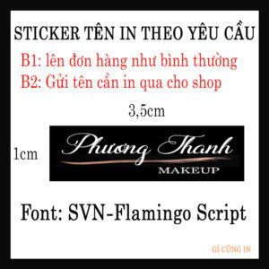 150 Sticker Tên Makeup Nền Đen Ánh Hồng (3.5x1cm) – Thiết Kế Nữ Tính, Sang Trọng Cho Makeup Artist