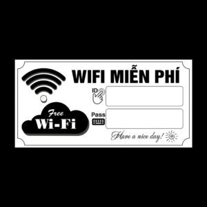 Combo Bảng WiFi Miễn Phí – Trang Trí Đẹp Mắt, Dễ Điền Thông Tin, Khách Thoải Mái Hỏi Mạng