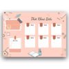 Poster Thời Khoá Biểu Dễ Thương – Màu Hồng Pastel, Kèm Khung Ghi Chú poster1 54