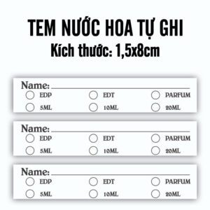 80 Tem Nước Hoa Tự Ghi 1.5x8cm – Dán Gọn, Ghi Nhanh, Thể Hiện Sự Chuyên Nghiệp